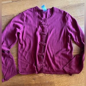 Gymboree Maroon women’s cardigan sz M.  NWOT.